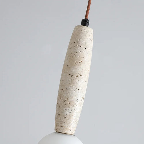 lustre led vintage avec suspension en pierre naturelle - vue 7 sur 6