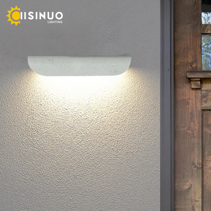 Applique murale extérieure extérieure IP65 étanche LED luminaires muraux finition blanche lumière en aluminium pour porte d'entrée de porche
