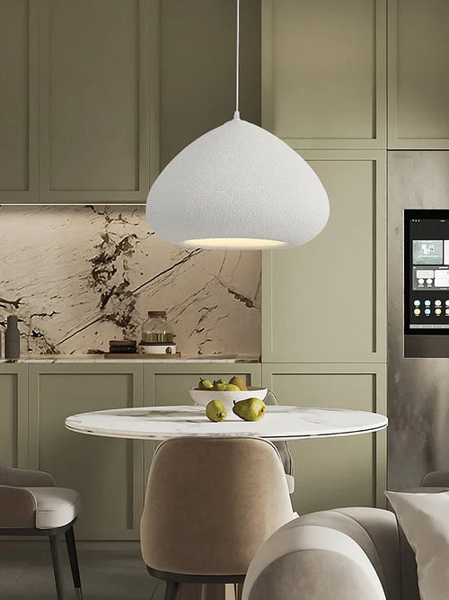 Nordic Handmade Wabi Sabi Pendant Light Restaurant Cream Style Table Lamp Loft Bedroom Decor LED Chandelier Kitchen Accessories - vue 5 sur 11