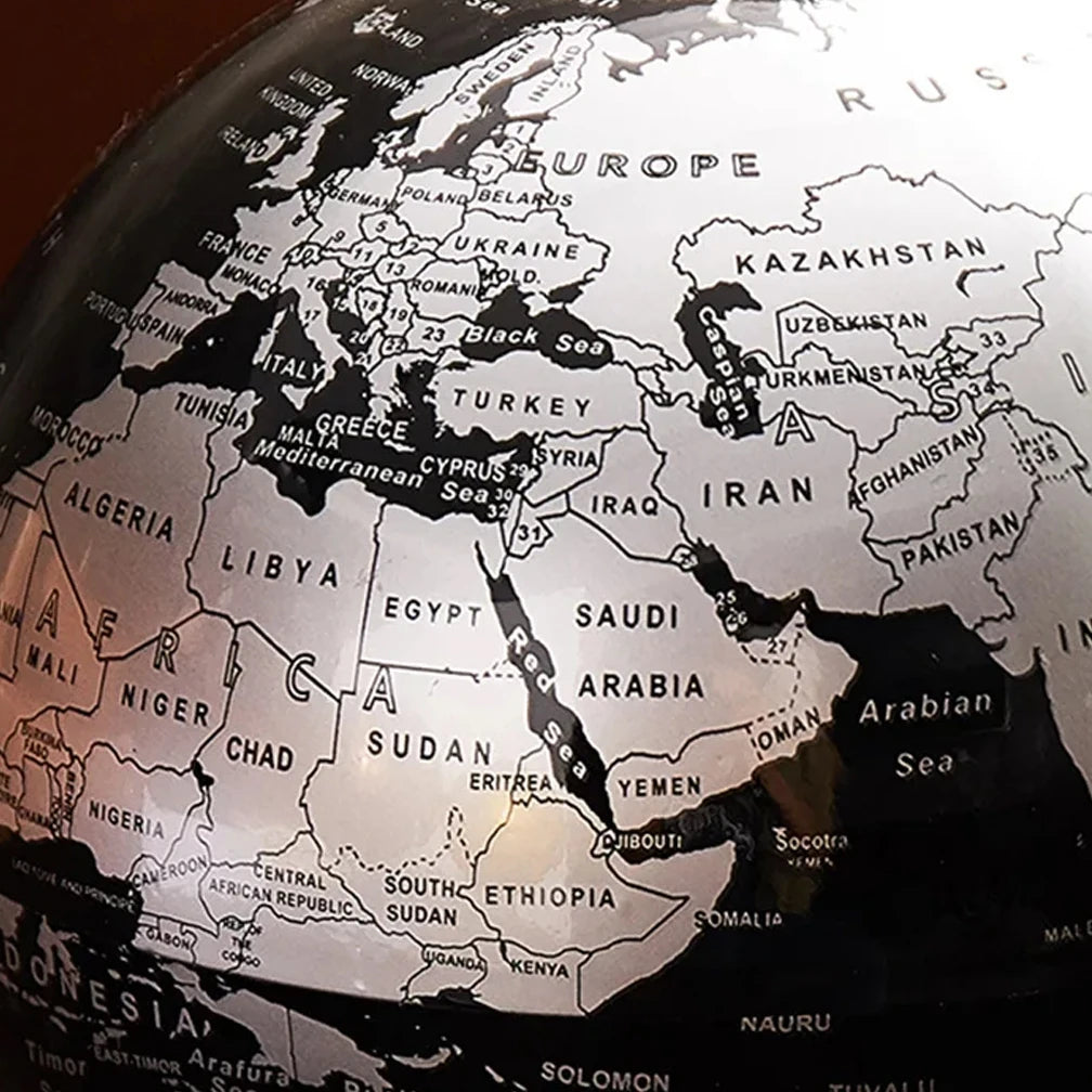 carte rétro du globe terrestre pour décoration éducative - vue 7 sur 9