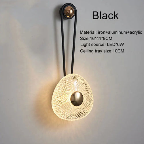 Applique murale led nordique moderne dorée décorative d'intérieur - vue 9 sur 8