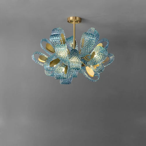 Suspension modernes en verre bleu lampes suspendues design pour couloir Bar chambre lustre Suspension Luminaire éclairage - vue 3 sur 21