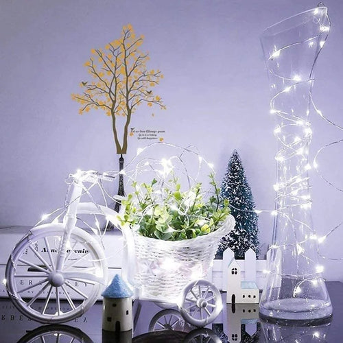 guirlande lumineuse led en fil de cuivre pour décorations festives - vue 2 sur 13