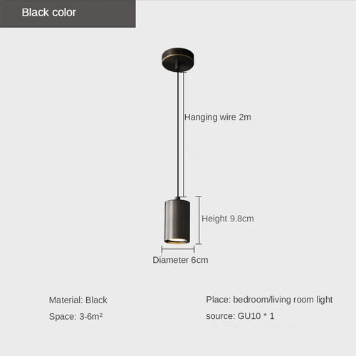 Suspension LED design moderne cylindrique - vue 9 sur 8