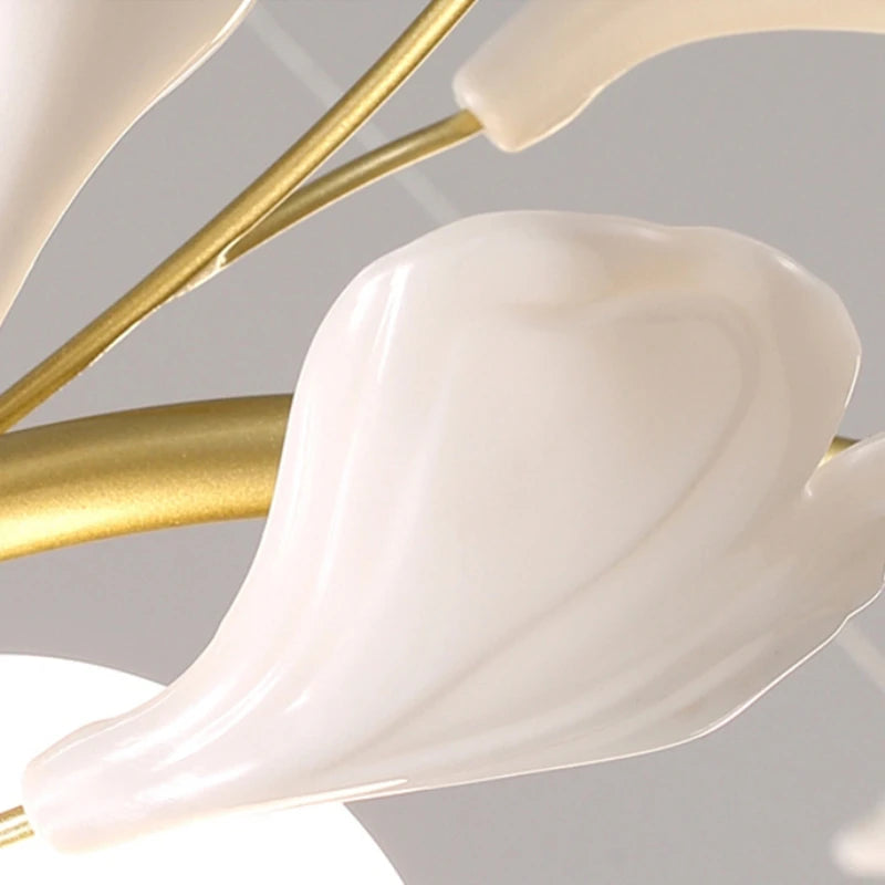 suspension lumineuse en verre design nordique ginkgo moderne - vue 6 sur 11