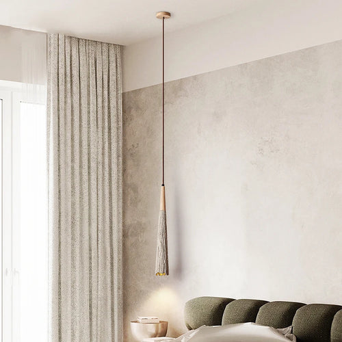 suspension Wabi-sabi ciment chambre crème vent barre salon TV fond décoration de la maison lustre