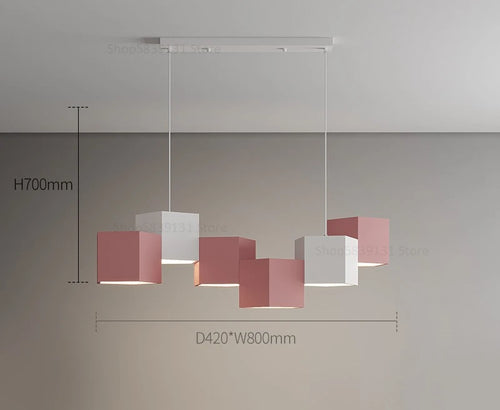 lustre moderne simple style nordique créatif prisme hexagonal éclairage intérieur - vue 10 sur 11