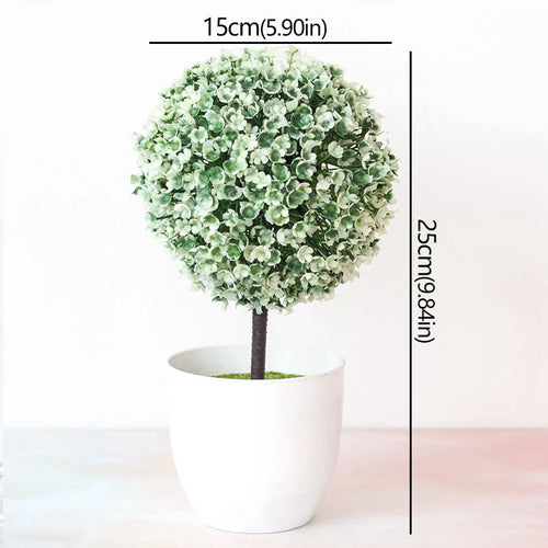 arbre artificiel bonsaï avec fleurs pour décoration intérieure - vue 9 sur 11