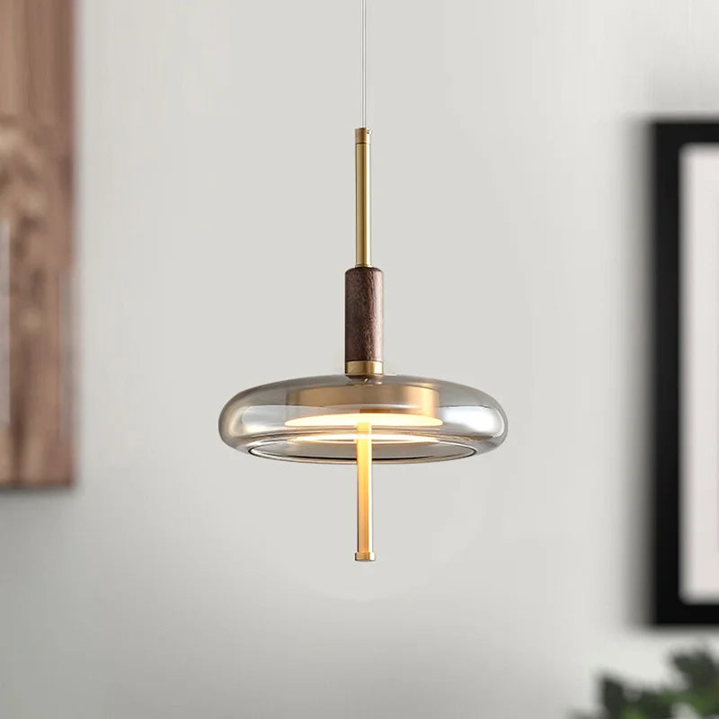 suspension LED en verre design nordique moderne décorative - vue 6 sur 8