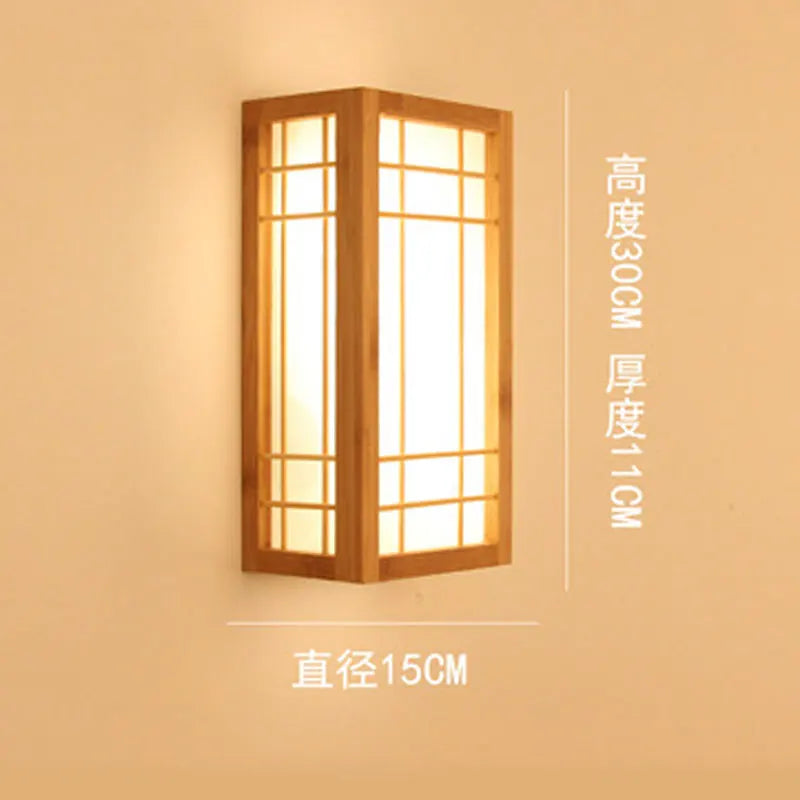 applique murale led en bambou naturel pour hôtel créative - vue 4 sur 8