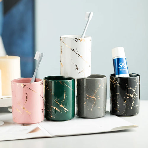 tasse en céramique créative pour brossage et gargarisme - vue 2 sur 11