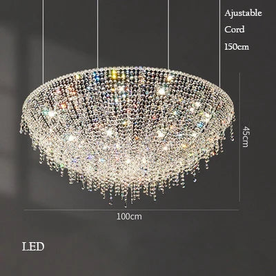 lustre en cristal rétro design luxueux pour décoration intérieure - vue 8 sur 12
