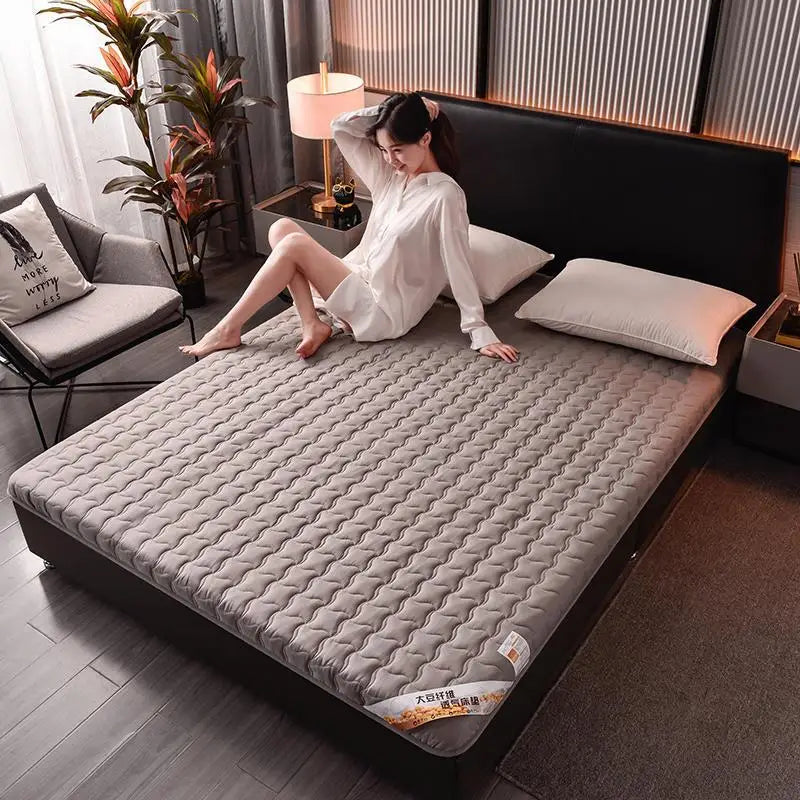 surmatelas en coton éponge pour lit king size et coussin de sol - vue 4 sur 8