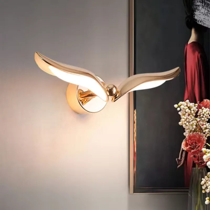 applique murale créative en forme de mouette pour décoration nordique - vue 3 sur 8