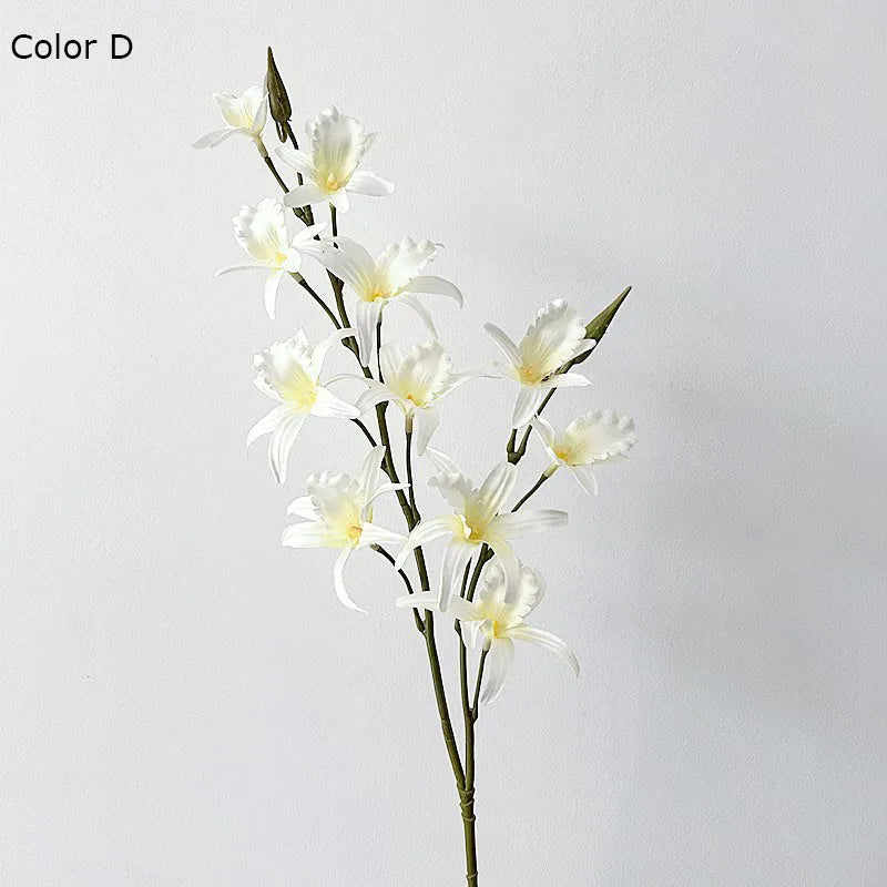 orchidées de luxe fleurs artificielles pour Noël mariage et décorations automne - vue 7 sur 7