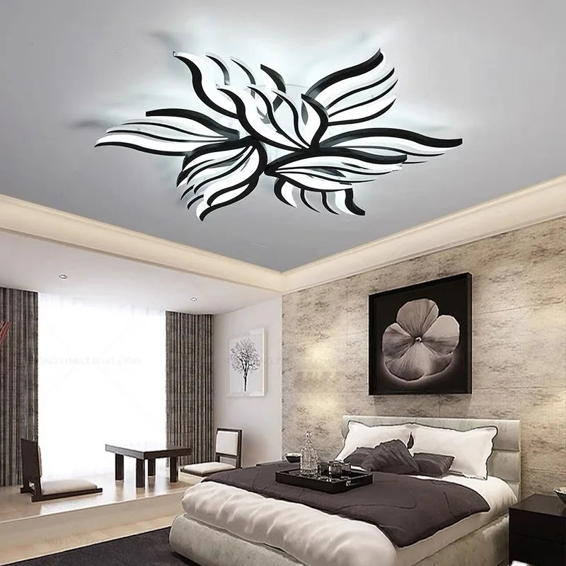Plafond moderne à LEDs lampe chambre panneau plafonnier RC-dimmable luminaires salon éclairage intérieur salle à manger chambre cuisine - vue 4 sur 18