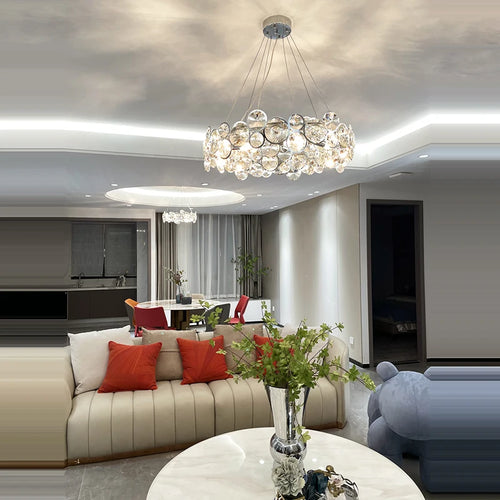 suspension à led en cristal avec intensité variable et anneau magique - vue 5 sur 12