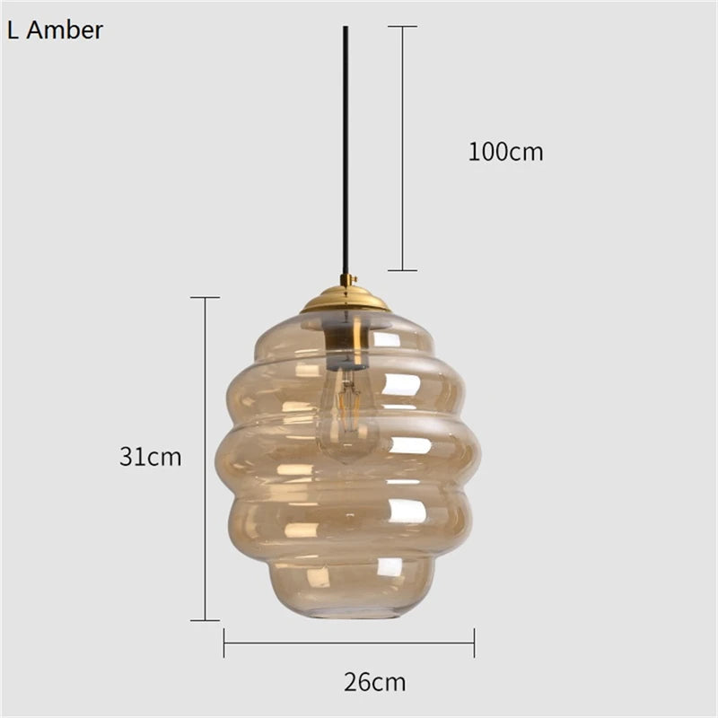 suspension boule de vitrail nordique moderne - vue 9 sur 15