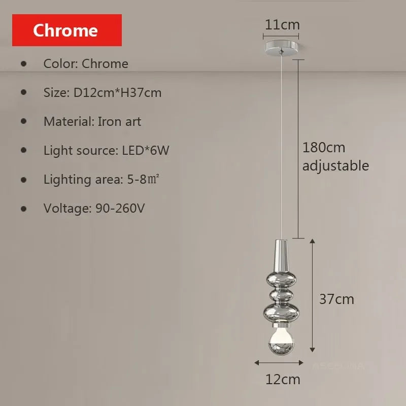suspension à led nordique minimaliste pour intérieur élégant