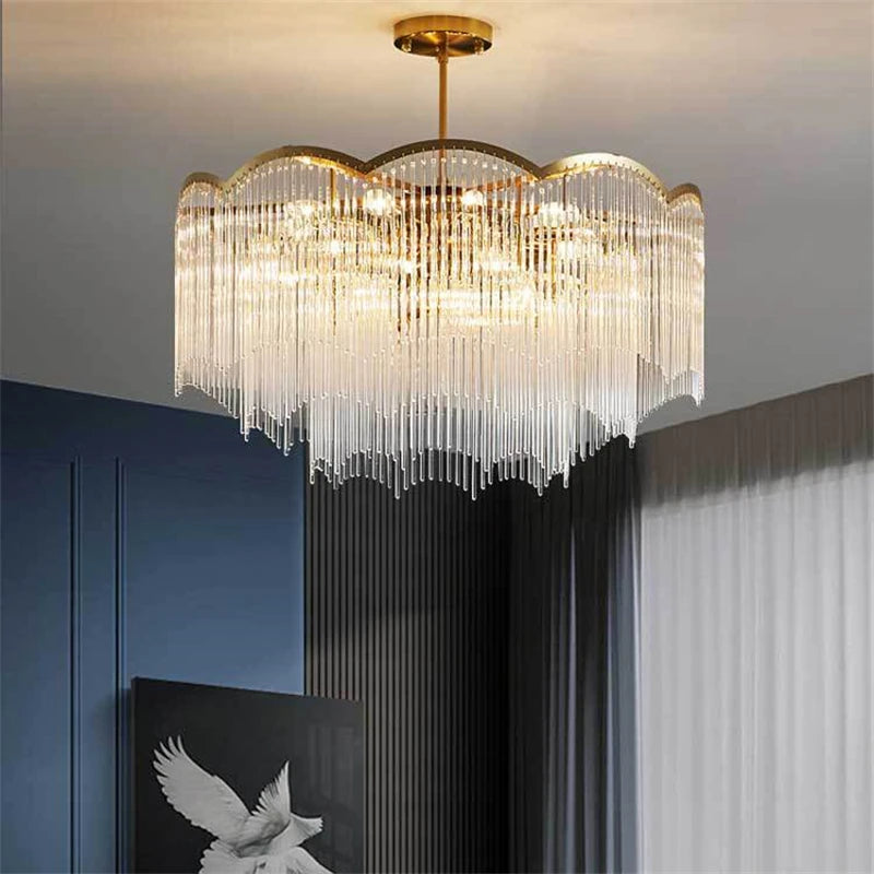 lustre en cristal moderne design luxe pour intérieur - vue 3 sur 10
