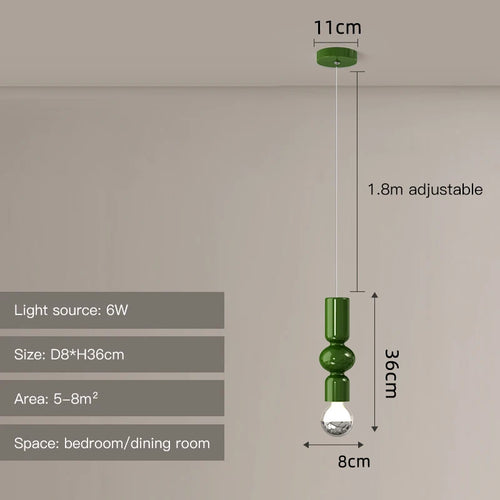 suspension nordique led moderne pour décoration intérieure élégante - vue 10 sur 12