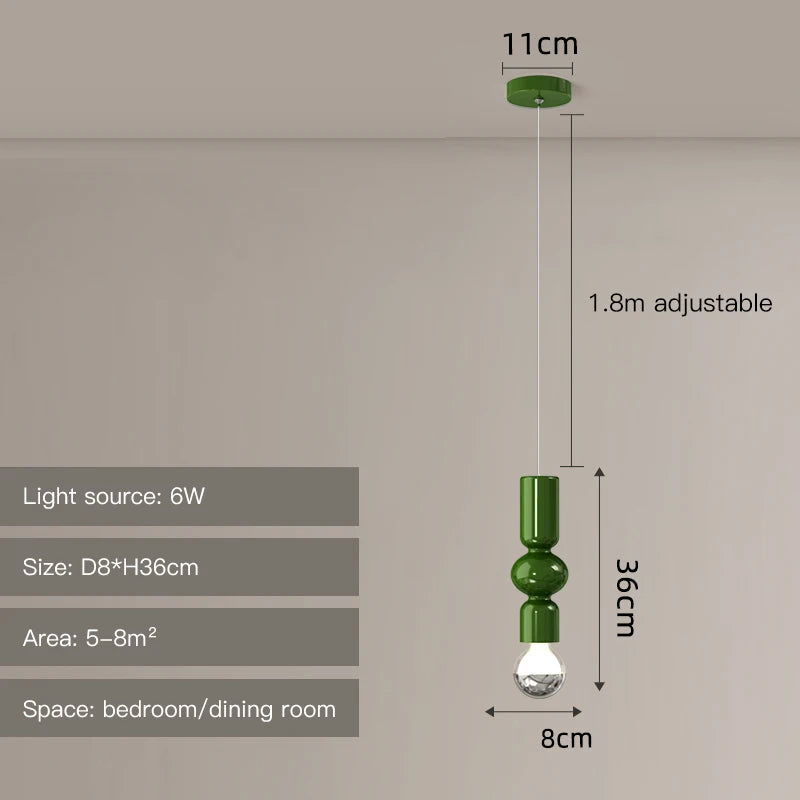 suspension nordique led moderne pour décoration intérieure élégante - vue 9 sur 12