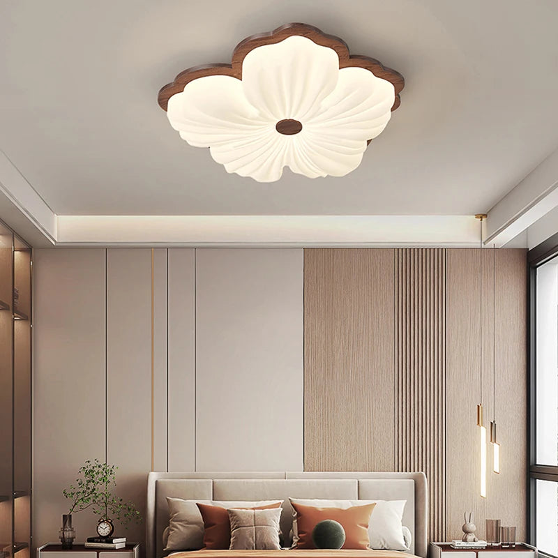 plafonnier moderne à fleurs en bois pour décoration intérieure - vue 3 sur 13
