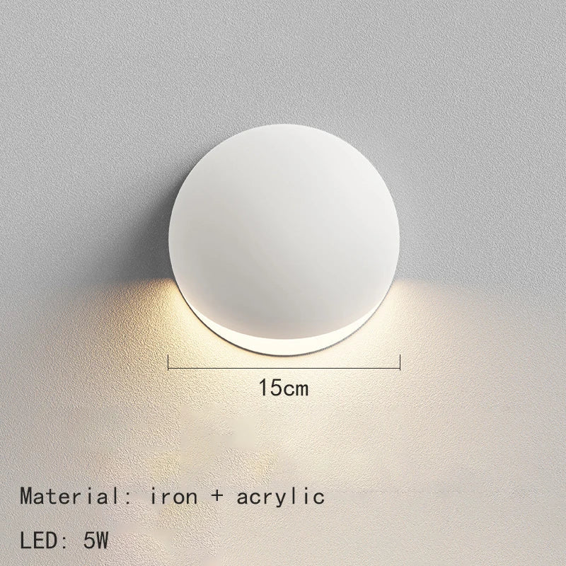 applique murale moderne en fer acrylique 3000k lampe d'ambiance - vue 8 sur 8