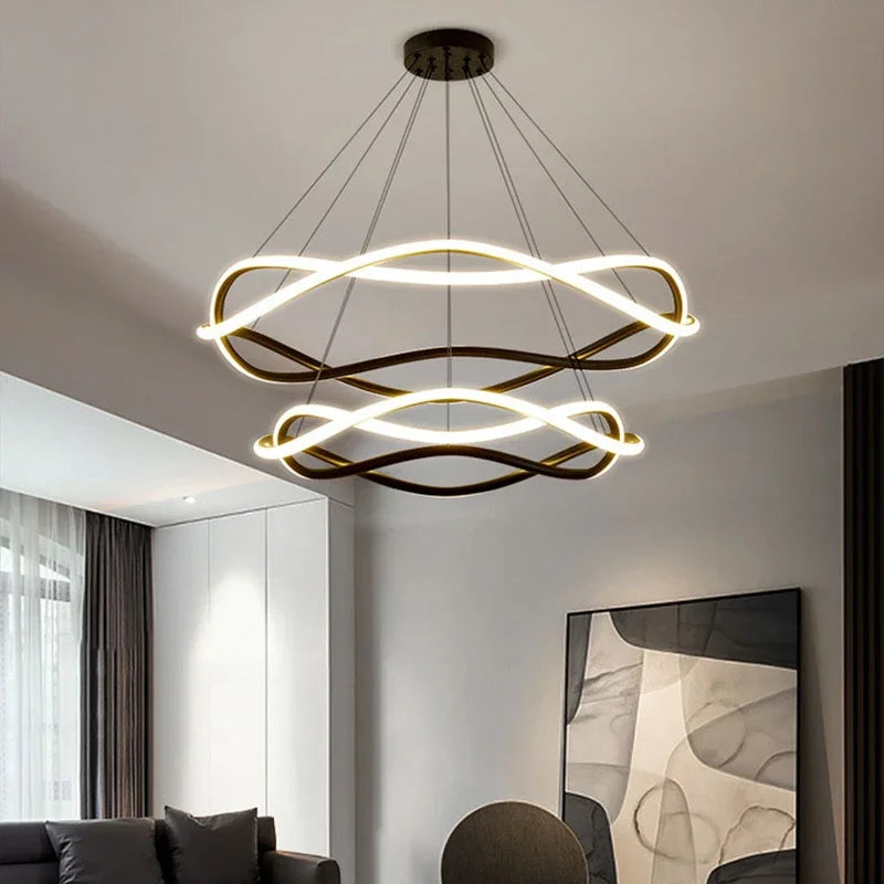 suspension à led moderne pour décoration intérieure élégante - vue 3 sur 12