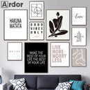citations de motivation nordiques pour décoration murale moderne