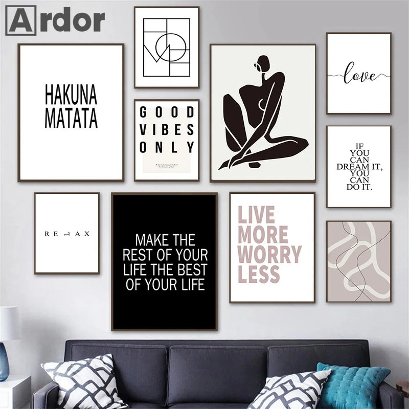 citations de motivation nordiques affiches et impressions décoratives