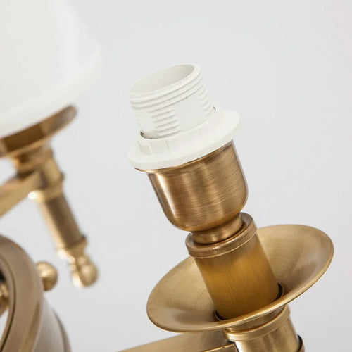 Lustre rond en cuivre complet pour chambre à coucher