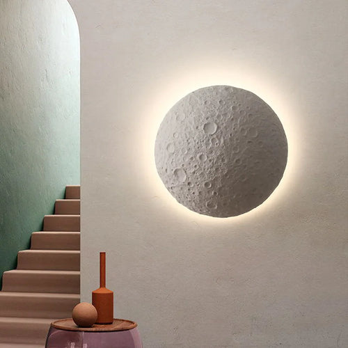 applique murale décorative lune design créatif éclairage led moderne - vue 3 sur 6