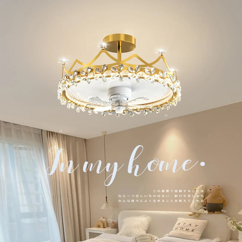 ventilateur de plafond led moderne avec télécommande et éclairage décoratif - vue 3 sur 10