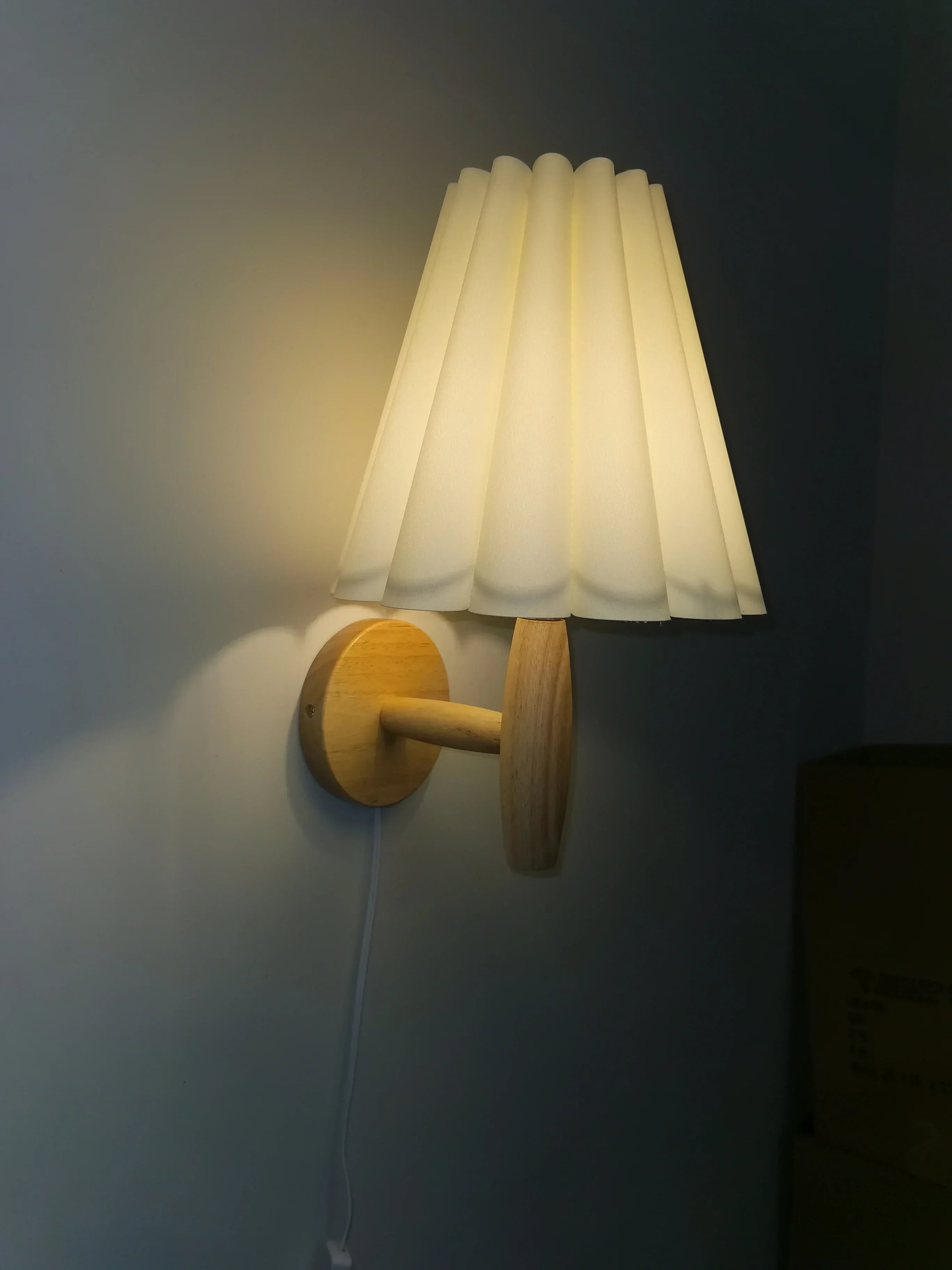 Applique murale Led en bois avec interrupteur - vue 6 sur 14
