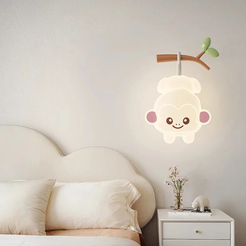 applique murale led ours dessin animé pour chambre d'enfants