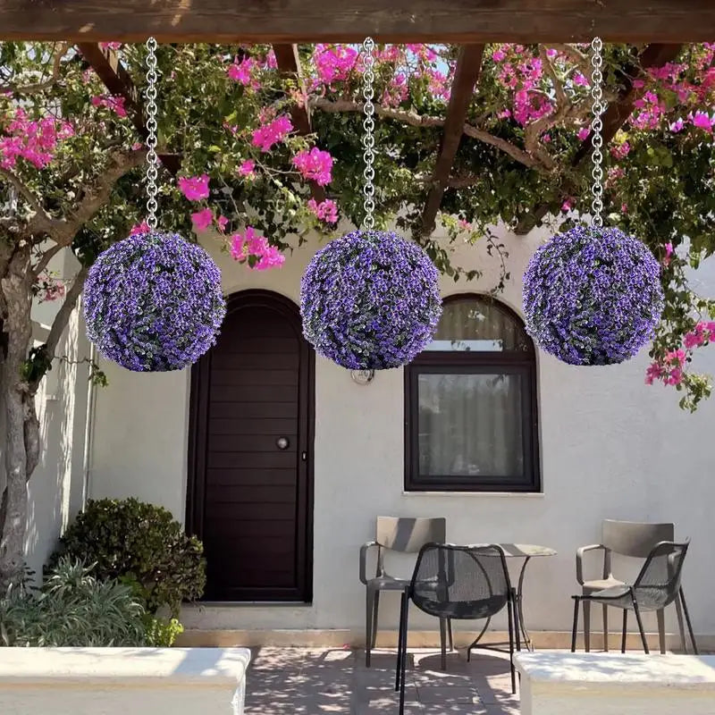 boules de topiaire en gazon artificiel pour décoration extérieure - vue 4 sur 14