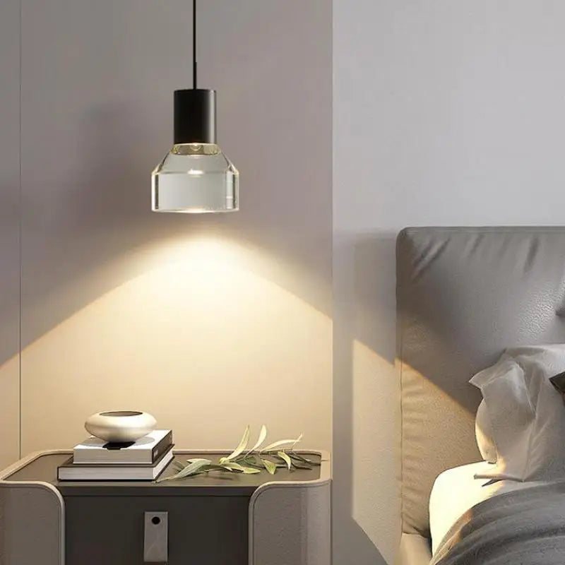 suspension LED en forme de diamant moderne et élégante