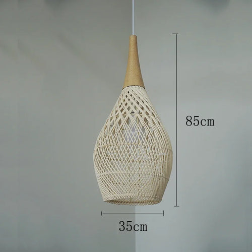 Suspension vintage d'Asie du Sud-Est Lampes en rotin de haute qualité Salon Restaurant Cuisine Luminaires Loft Luminaires - vue 9 sur 21