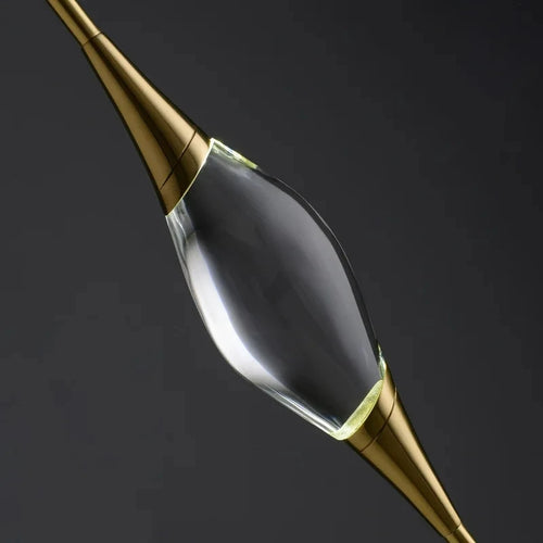 suspension moderne en laiton et cristal pour décoration intérieure design - vue 6 sur 10