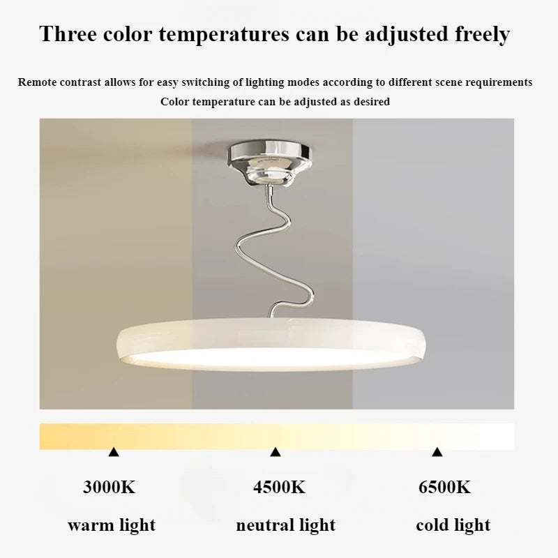 lustre moderne simple style nordique en aluminium avec lumières LED - vue 5 sur 18
