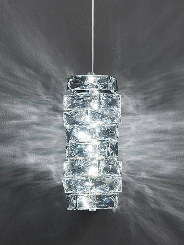 lustre moderne léger en cristal pour intérieurs élégants et contemporains - vue 6 sur 9