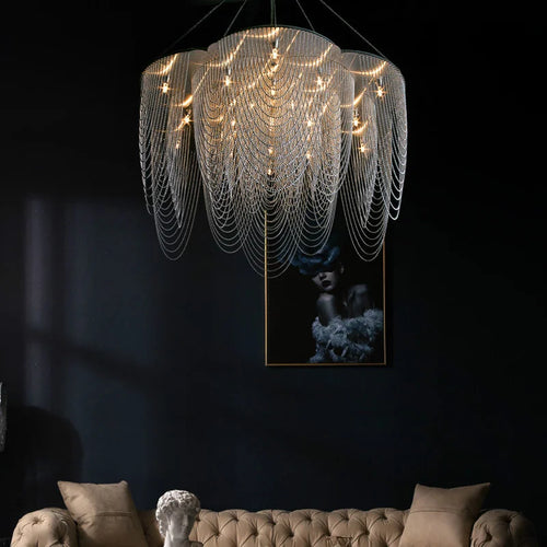 lustre moderne artistique pour décoration intérieure luxueuse - vue 3 sur 12