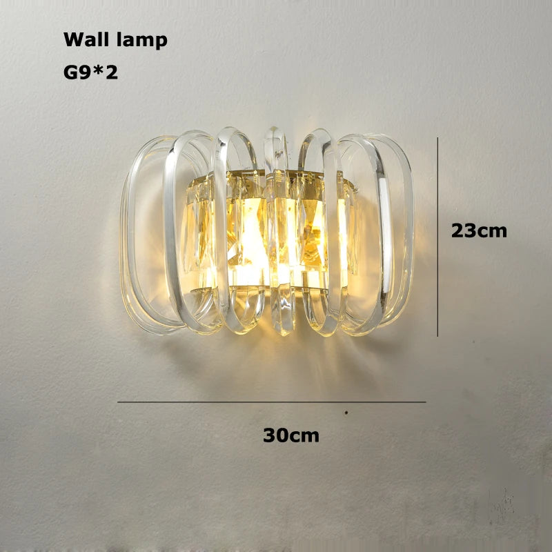 lustre à led en verre cristal art déco intensité variable nouvelle tendance - vue 16 sur 17