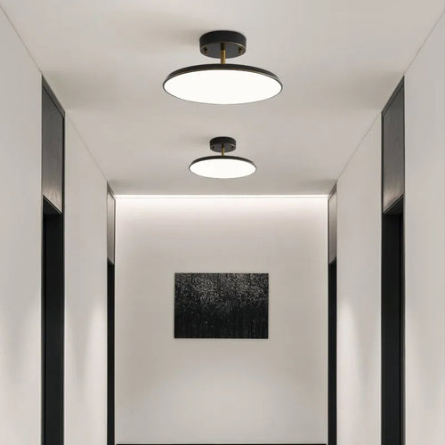 Lampe plafonnier lumière LED rotatif cuivre
