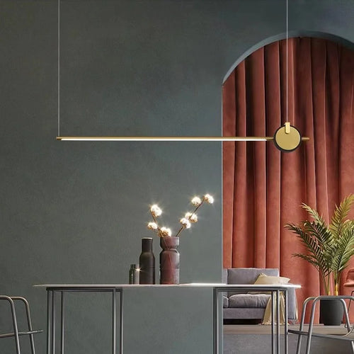lustre moderne minimaliste en acrylique pour bureau et espace de travail - vue 3 sur 8