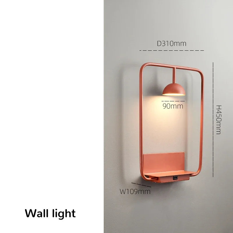 Modern Storage Wall Lamp, Minimalist Bedroom, Living Room Wall Lamp, Reading Personalized Atmosphere, Study LED Wall Lamp - vue 8 sur 10