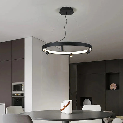 suspension LED en forme de cercle style nordique moderne