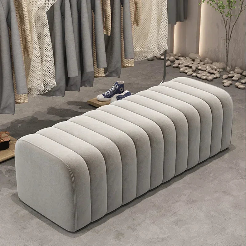 banc à chaussures design moderne avec repose pieds doux et confortable - vue 4 sur 26