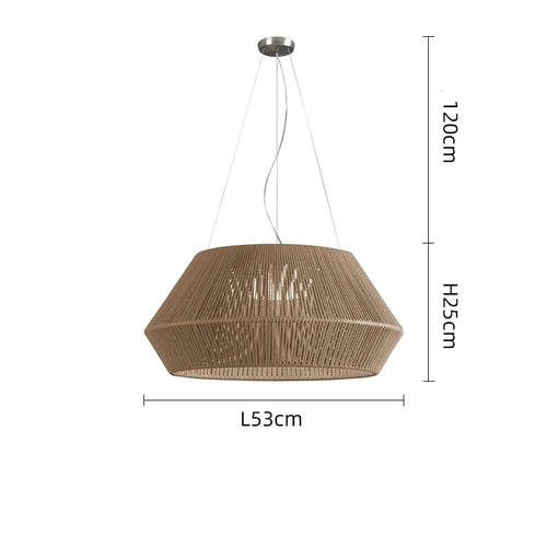 Suspension LOFT japonais rétro en bois bambou design - vue 13 sur 24